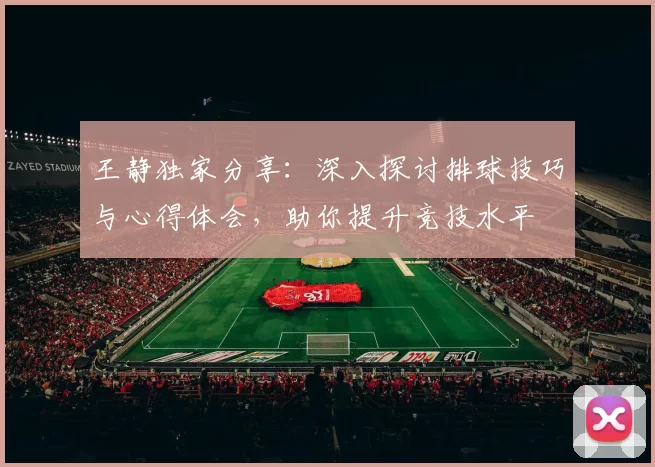 王静独家分享：深入探讨排球技巧与心得体会，助你提升竞技水平